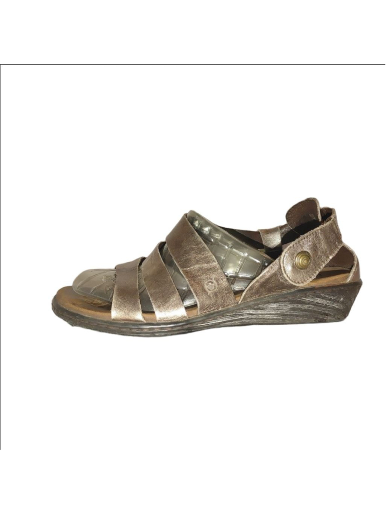 Born Kates Metallic Leather Sandals Size 9.5
